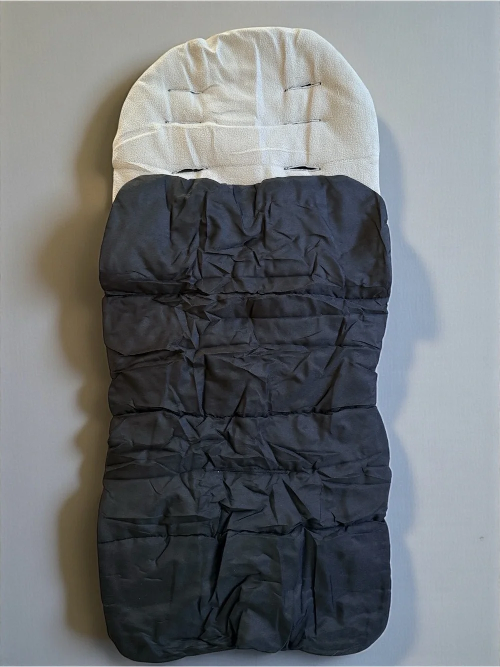 Universal Travel Bunting Bag Footmuff Stroller Cozy Black Gray Fleece Zip Cover
